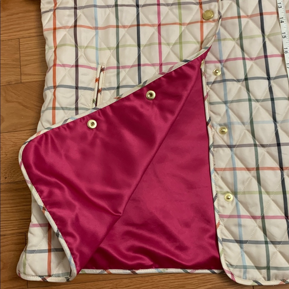 Coach Colorful Checkered Tattersal Jacket with Pink Accents - Picture 12 of 12